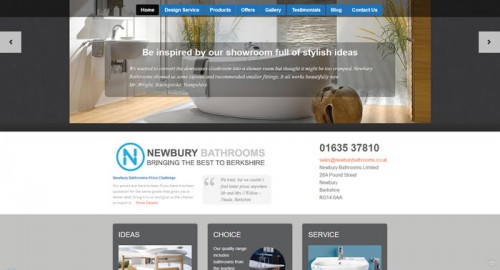 Luxury bathrooms website in WordPress