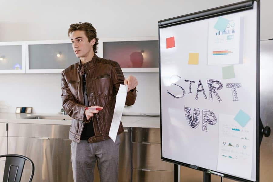 Startup business choosing domain name